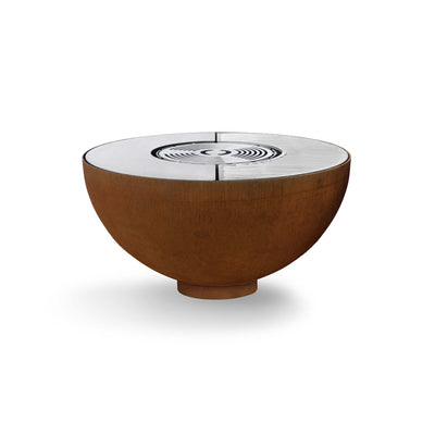 Center grill plate with slit openings round 100, stainless steel