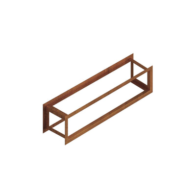 Firewood rack window, stainless steel