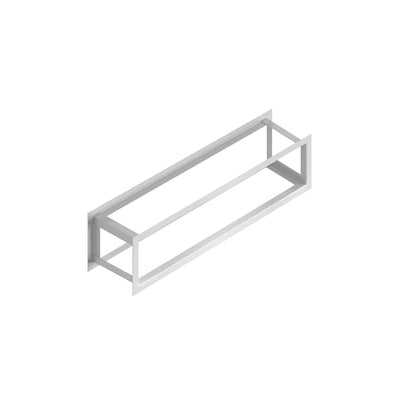 Firewood rack window, stainless steel