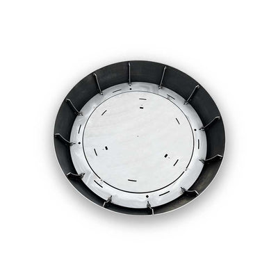 Fire bowl with conical grill ring 100, stainless steel