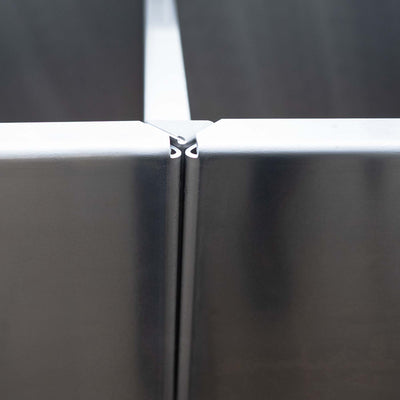 Raised bed kit with handrail, aluminum powder coating