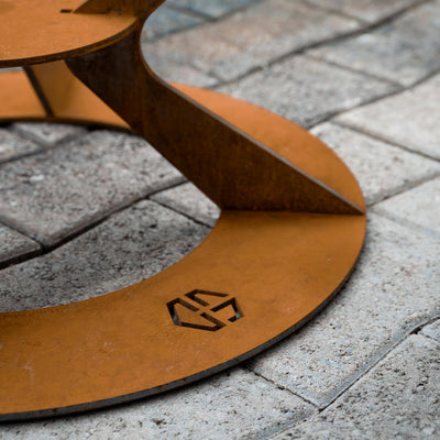 Stand for fire bowl, stainless steel