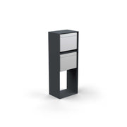 Vertical double letterbox, powder coating