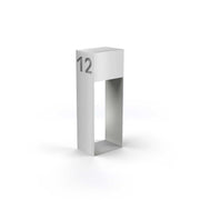 Letterbox with lettering, stainless steel