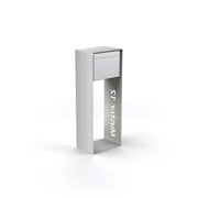 Letterbox with lettering, stainless steel