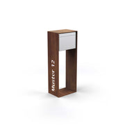 Letterbox with lettering, stainless steel