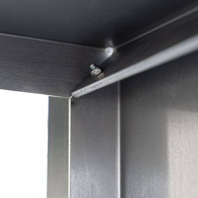 Firewood rack kit with side panel, stainless steel