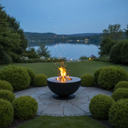 Fire bowl with grill ring, height-adjustable 100, stainless steel black