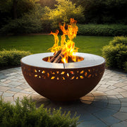 Fire bowl with ornament