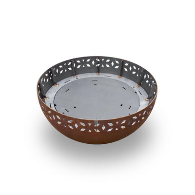 Fire bowl with ornament