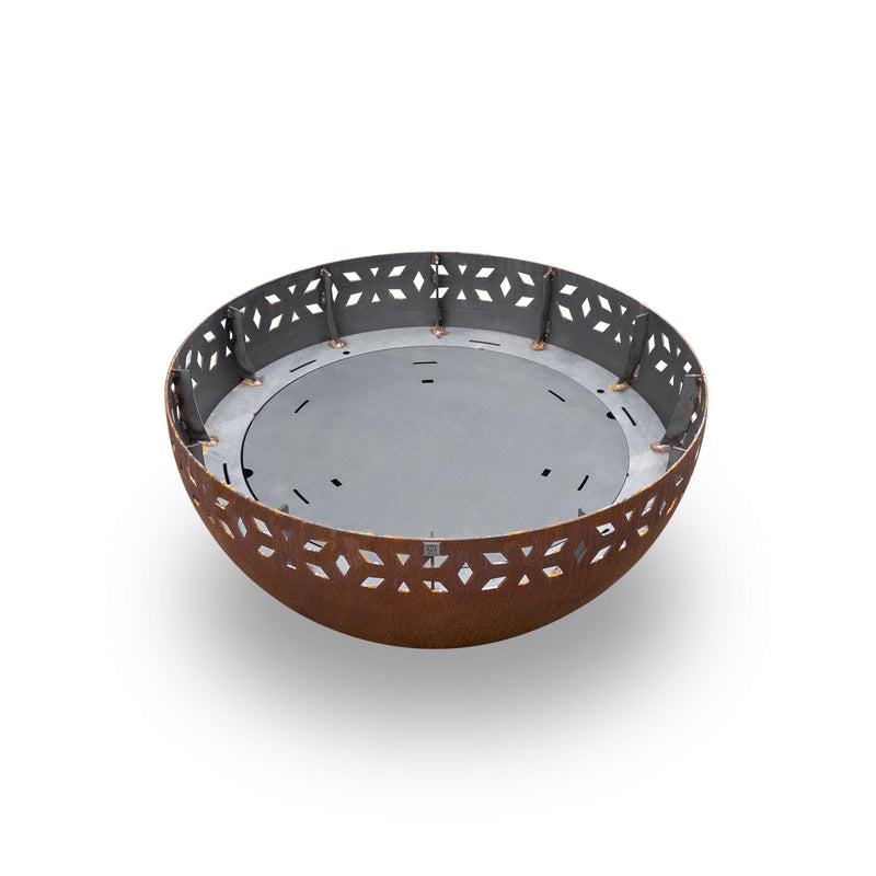 Fire bowl with ornament