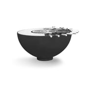 Fire bowl with grill ring 100, stainless steel black