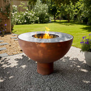 Base for fire bowl, stainless steel