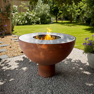 Base for fire bowl, stainless steel