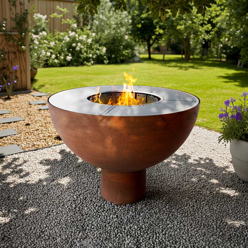 Base for fire bowl, stainless steel