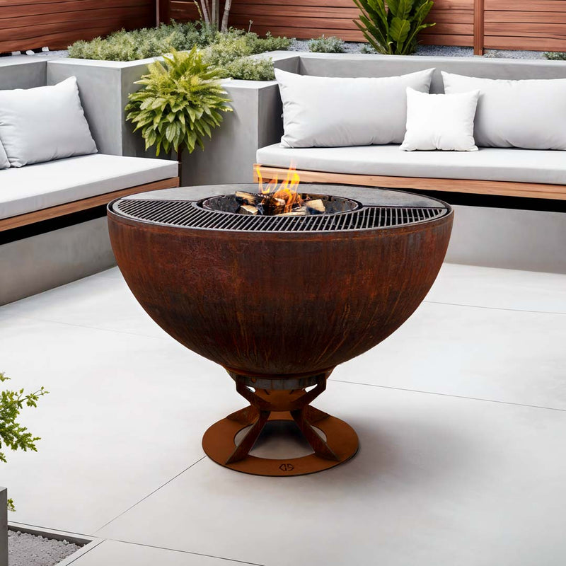 Fire bowl with stand