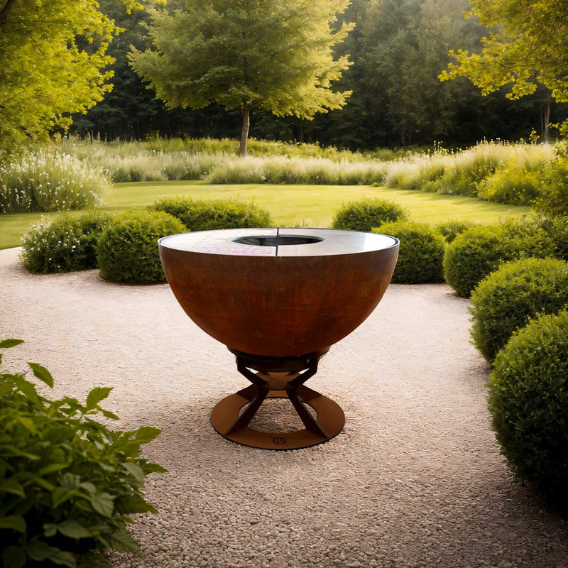 Fire bowl with stand