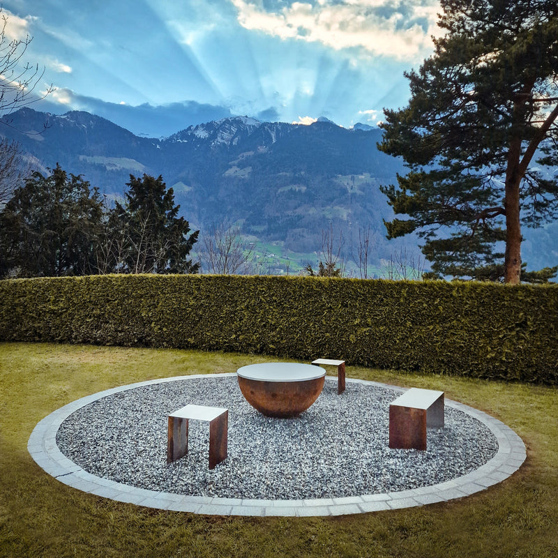 Fireplace with fire bowl