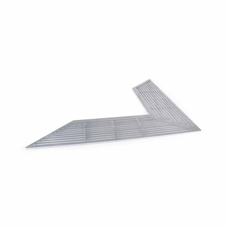 Grill plate with slit openings square 100, stainless steel