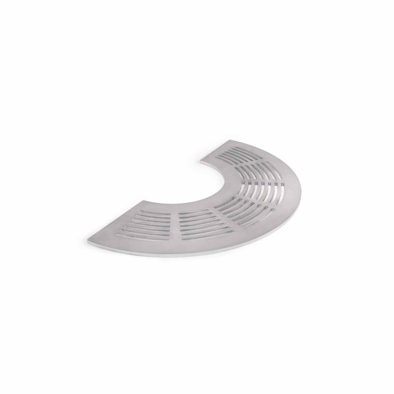 Grill plate with slit openings round 80, stainless steel