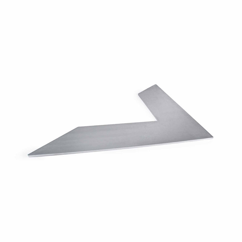 Full-surface grill plate square 100, stainless steel