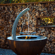 Grill gallows for fire bowl 100, stainless steel