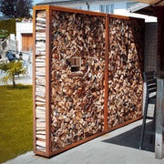 Firewood rack 200x200cm, stainless steel