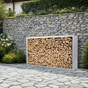 Stainless steel firewood rack