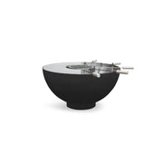 Fire bowl with grill ring small 80, stainless steel black