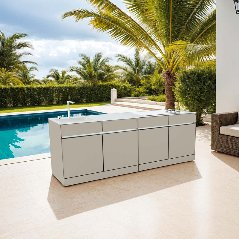 Outdoor kitchen beige