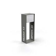 Letterbox with lettering, powder coating