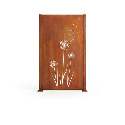 Privacy screen Dandelions, patina