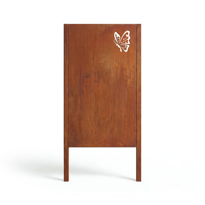 Privacy screen Butterfly, patina