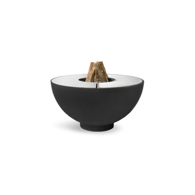 Fire bowl with grill ring small 80, stainless steel black