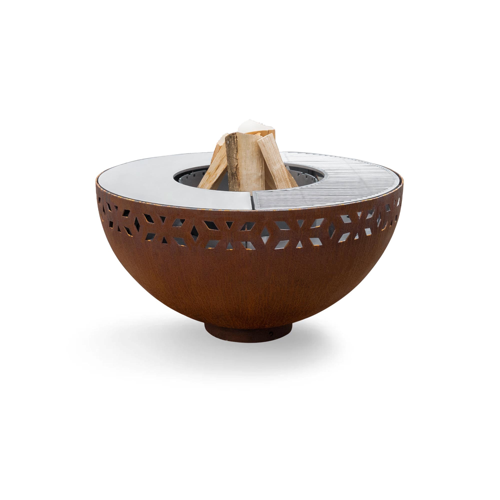 Fire bowl with ornament