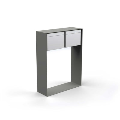 Horizontal double letterbox, powder coating
