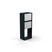 Vertical double letterbox, powder coating
